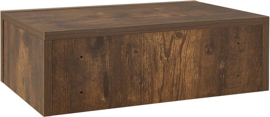 Zwevend Nachtkastje - Houtkleur - Incl. Lade - Set van 2