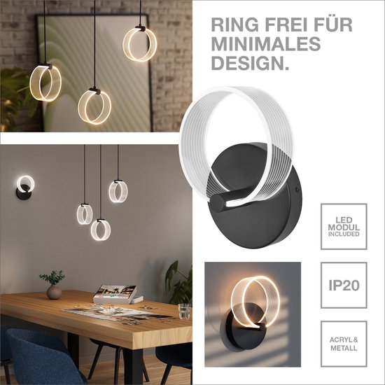 LEDVANCE DECOR Circle wandlamp, cirkelvormig, biedt een verlichtingsoptie met 8 watt, met Click CCT-functie voor flexibele aanpassing van de lichtkleur.