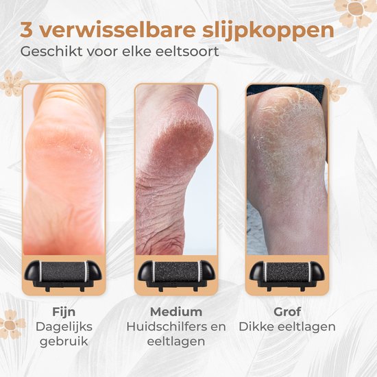 Nuvance Eeltverwijderaars - Pedicureset Electrisch - 18 Delig - Elektrische Eeltverwijderaar - Voetvijl - Professioneel - Zwart