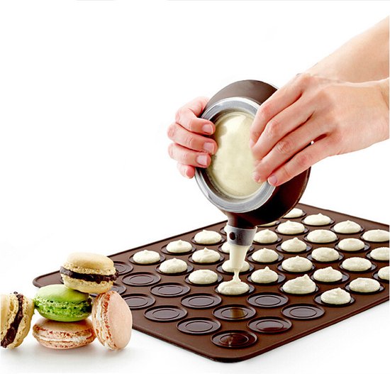 Macarons bakmat - Voor 48 stuks - Macaron - Siliconen bakvormen - Set - Vaatwasserbestendig - Ovenbestendig - Macarons mat - Ovenmat