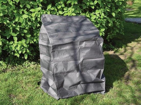 Perel Buitenhoes voor stapelstoelen, voor 4-6 gestapelde stoelen, grijs, 66 cm x 95 cm x 133 cm