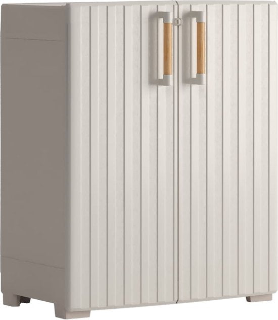 Keter - Opbergkast - Groove - laag - beige - zandkleurig