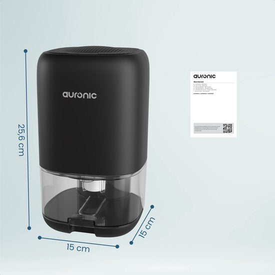 Auronic Luchtontvochtiger 450 ml/dag - 1 L - 40 W - 10-20 m² - LED - Zwart