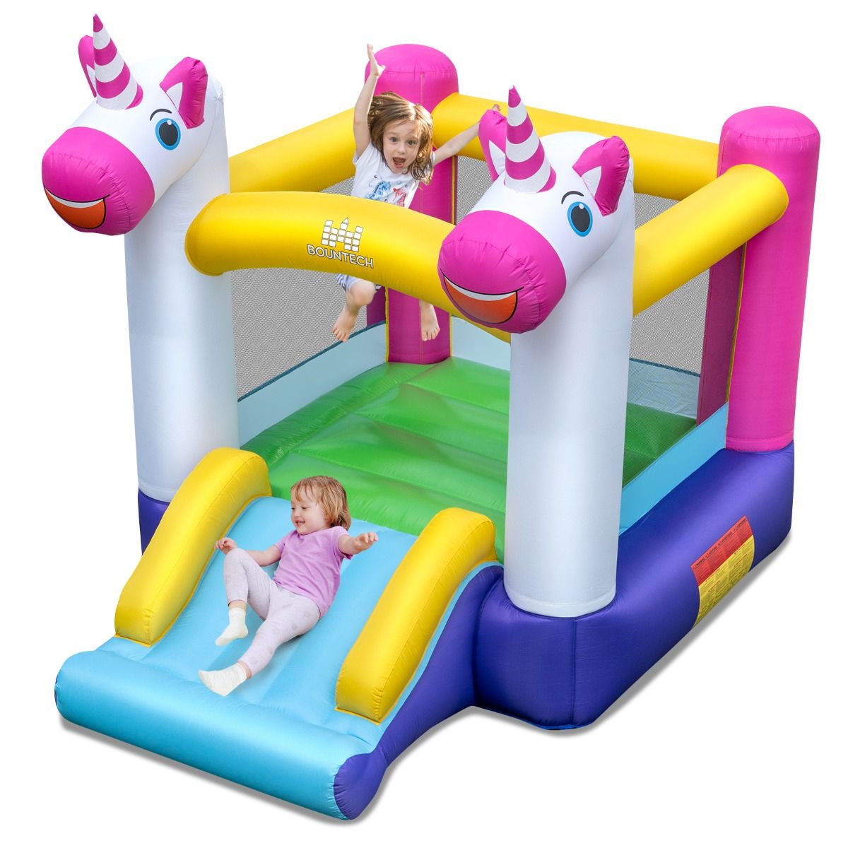 Coast Opblaasbaar Speelkasteel - 2-in-1 Trampoline met Glijbaan - Voor Kinderen - Multicolor
