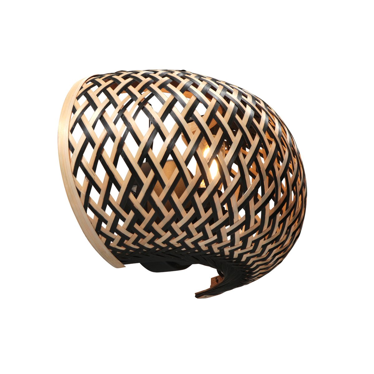 Anne Lighting - wandlamp - MAZE - naturel - bamboe - bedlampje - E27 - 4400BE