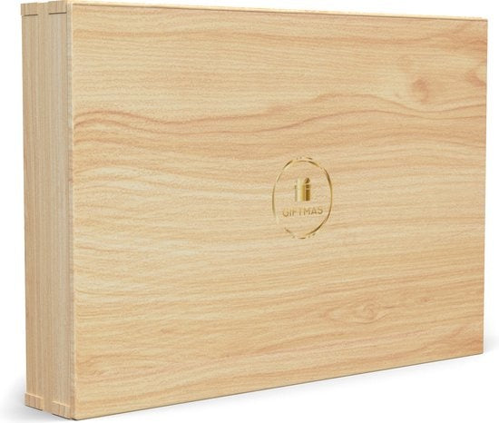 Giftmas Houten Kerstballen – Kerstversiering voor Binnen – Kerstbal van Hout – Kerst – ⌀6,5cm - 50 Stuks