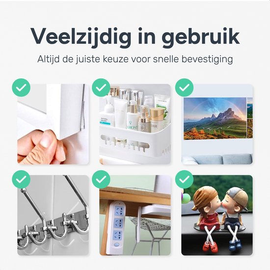 Dubbelzijdig tape extra sterk - 6 meter - 3cm breed - Waterdicht en Herbruikbaar - Montage - Nano - Plakband - Klussen - Transparante