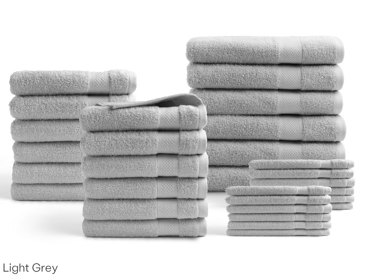 DoubleDry Badtextiel Set Hotel Collectie - 30-delig - 500 g/m² - Bordeaux