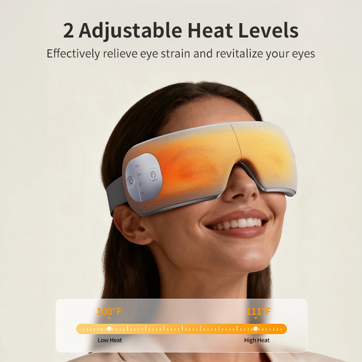 Breo EM005 Oog- en Slaapmasker Massager met Warmte – Luchtcompressie, Tempelmassage, USB-C – Zwart