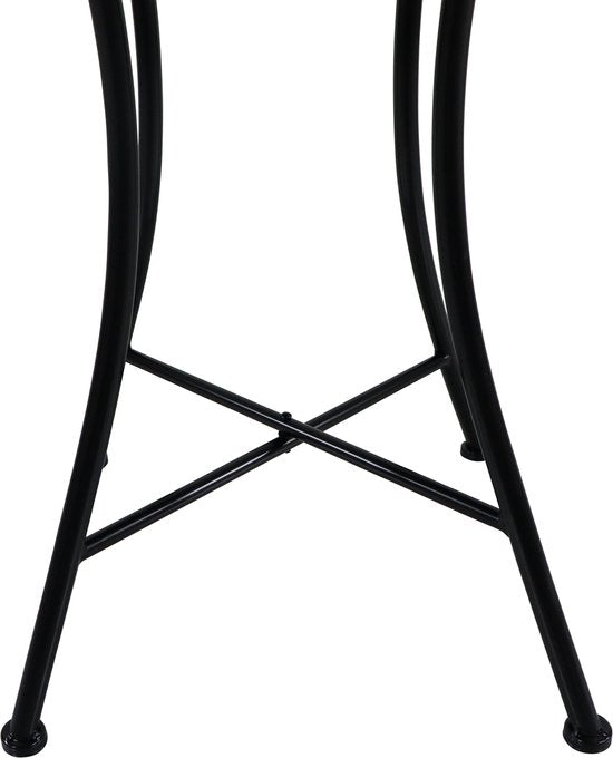 AXI Amélie Bistro Tafel - Earth Brown – Metalen tuintafel – Rond – 60 x 60 x 75 cm - Mozaïeklook – Ingelegd met keramische tegels – Voor tuin, terras en balkon