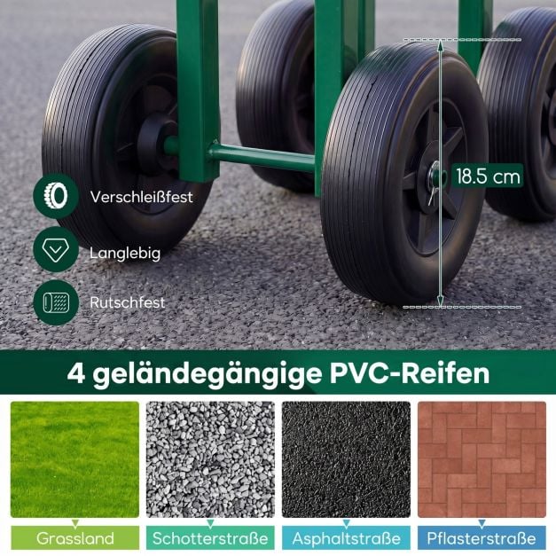 Coast Verrijdbare Tuinwerkstoel – 360° Draaibaar – 40-50 cm – Groen