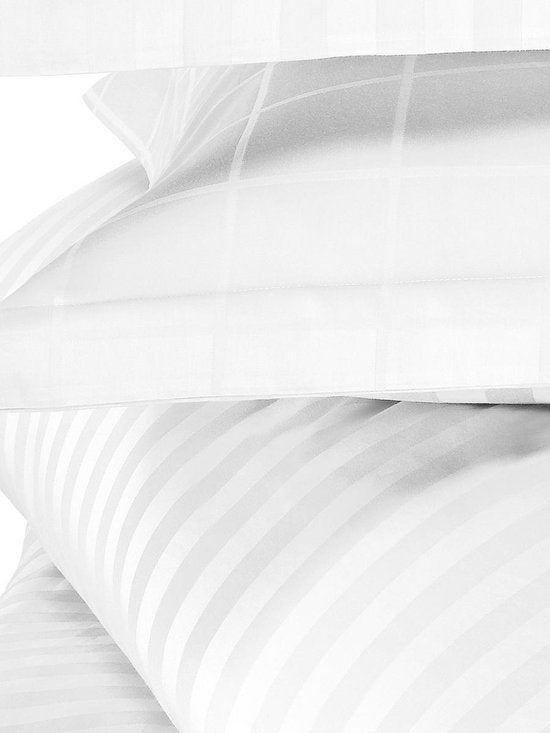 De Witte Lietaer Dekbedovertrek Katoen Satijn Zygo - Lits Jumeaux - 240 x 220 cm - Wit