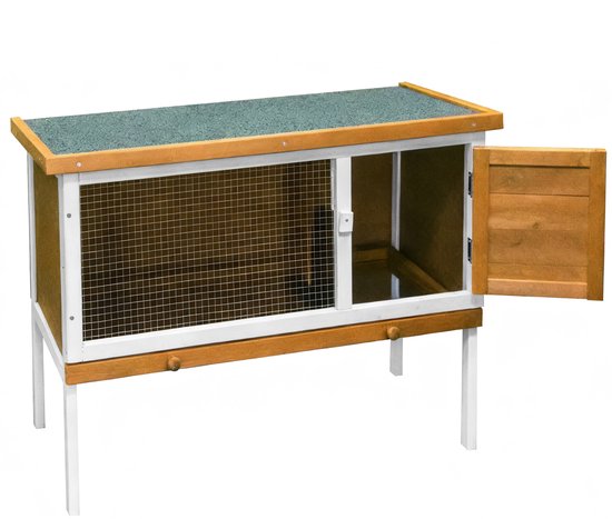 Konijnenhok - hok voor knaagdieren konijn cavia - kooi voor dieren - dierenverblijf - geschikt voor binnen en buiten