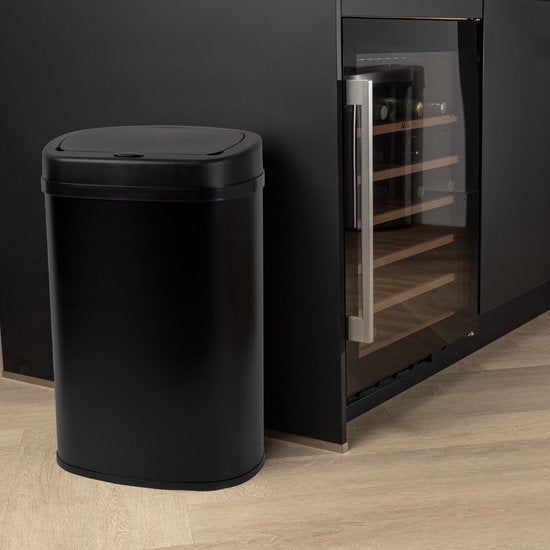 Sensor Prullenbak - 50L - Soft Close - Vingerprint vrij - Hygiënische Keuze - Zwart