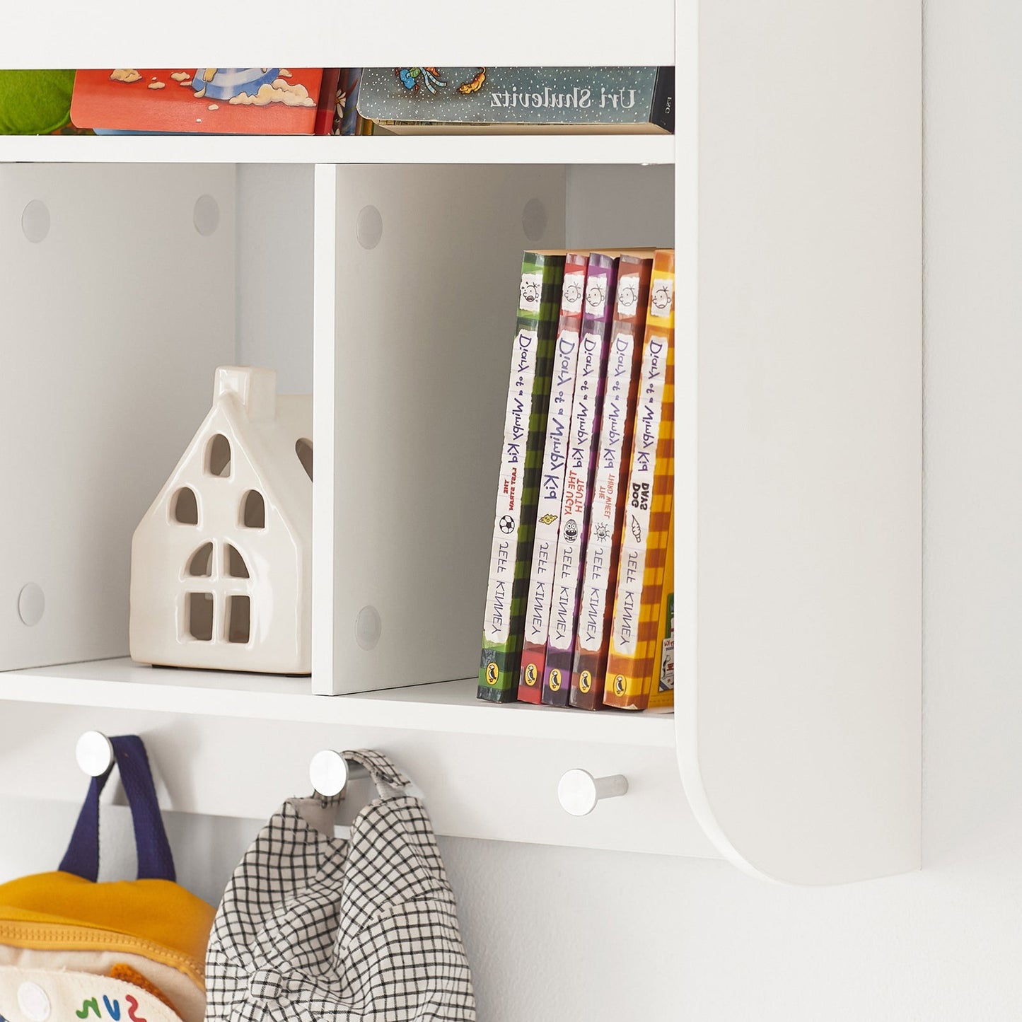 SoBuy Wandplank voor kinderen - Max. 10 kg - 60 x 18 x 51 cm - Wit
