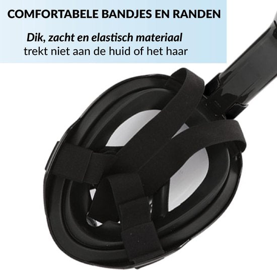 Snorkelmasker Volwassenen L/XL- Snorkelset Zwart - Full Face Duikmasker - Duikbril met Snorkel - Snorkelen en duiken in 2024