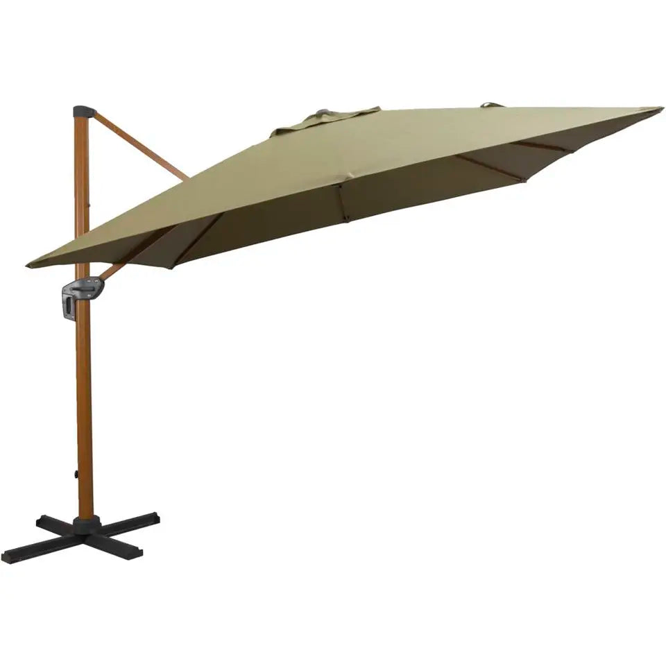 Zweefparasol Nancy - Groen - 300x300 cm - 360Â° Draaibaar met Standaard