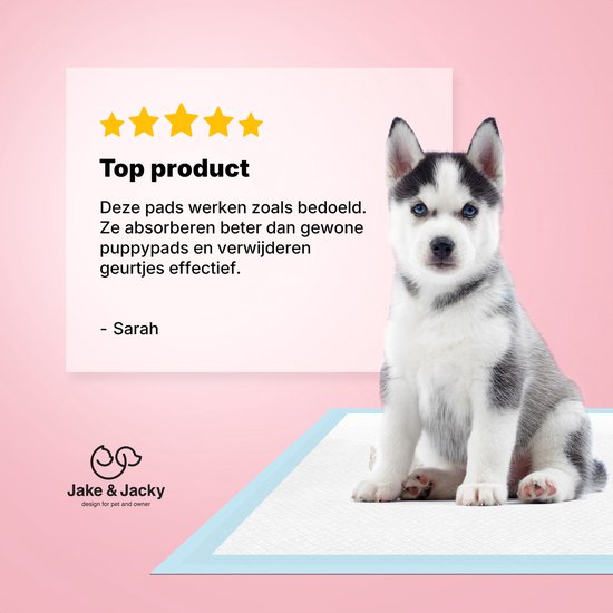 Jake and Jacky Puppy Training Pads met Plakstrip 360 stuks - Zindelijkheidstraining Hond - Plasmatjes hond - Hondentoilet - Plasdoeken - Puppydoeken - Puppy Matjes 60 x 60 cm