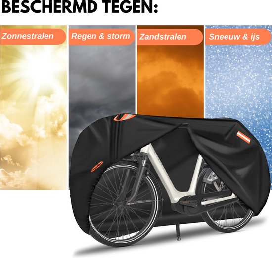 Vertrex Universele Fietshoes - Ultra Sterk & Waterdicht Oxford - Geschikt voor 1 tot 2 Fietsen - Inclusief Opbergtas