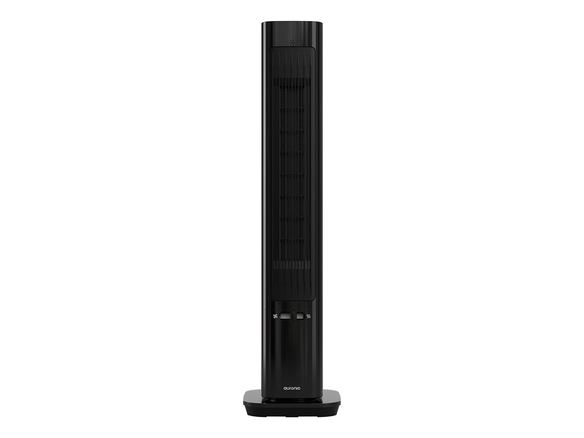 Auronic Elektrische Torenkachel 2200W – Keramische Verwarming En Ventilator In Één – Met Afstandsbediening, 70° Rotatie En Eco-Stand – Voor Ruimtes Tot 40m² – Zwart