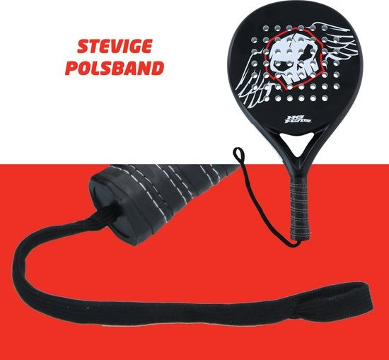 No Fear Padel Racket - Lichtgewicht Padelracket - Zwart