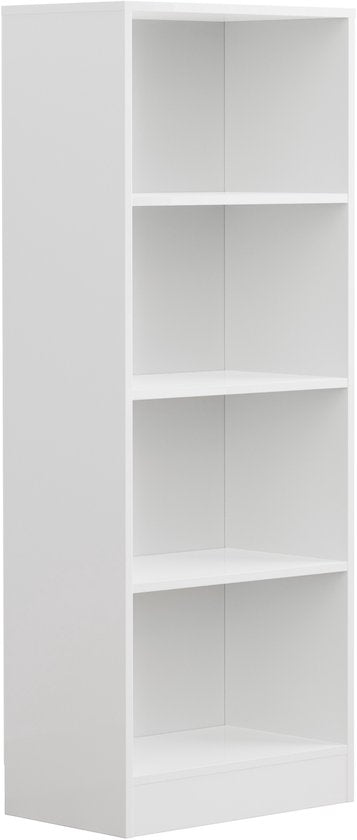 VDD – Vakkenkast – Vakkenkast Open – Wandkast – Vakkenkast wit - Boekenkast - Boeken kast - Boekenkast wit - Wand kast - Vakken kast - 50x30x130 cm - Wit