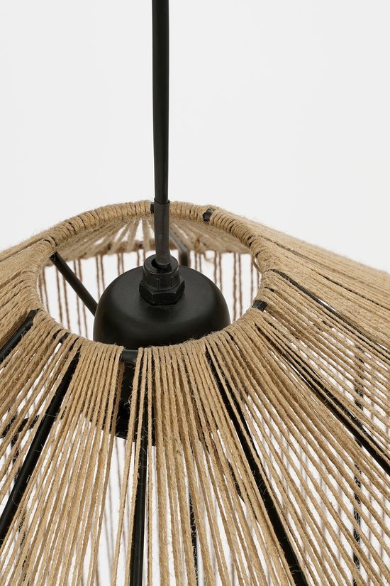 Mica Decorations Elsa Hanglamp - H49 x Ø35 cm - Jute - Lichtbruin