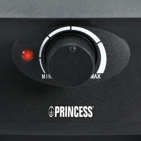 Princess Gourmetstel 162810 - Raclette Steengrill Party – 4 personen – 21 x 21 cm - Regelbare thermostaat - 600W - PFAS Vrij
