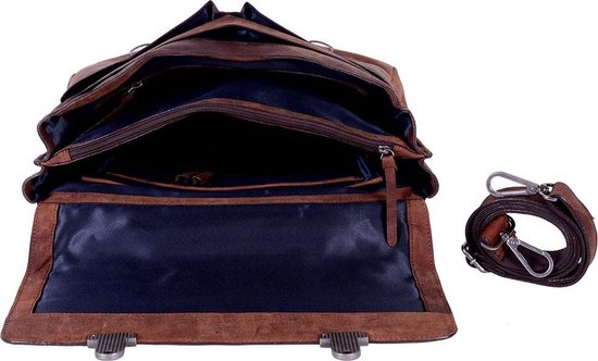 DSTRCT Wall Street A4 Laptoptas - 15,4 inch - Bruin