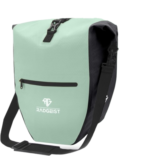 Radgeist Fietstas voor Bagagedrager 20L – Waterdicht – Schoudertas – Mintgroen – 47,1 x 37,3 x 6,2 cm