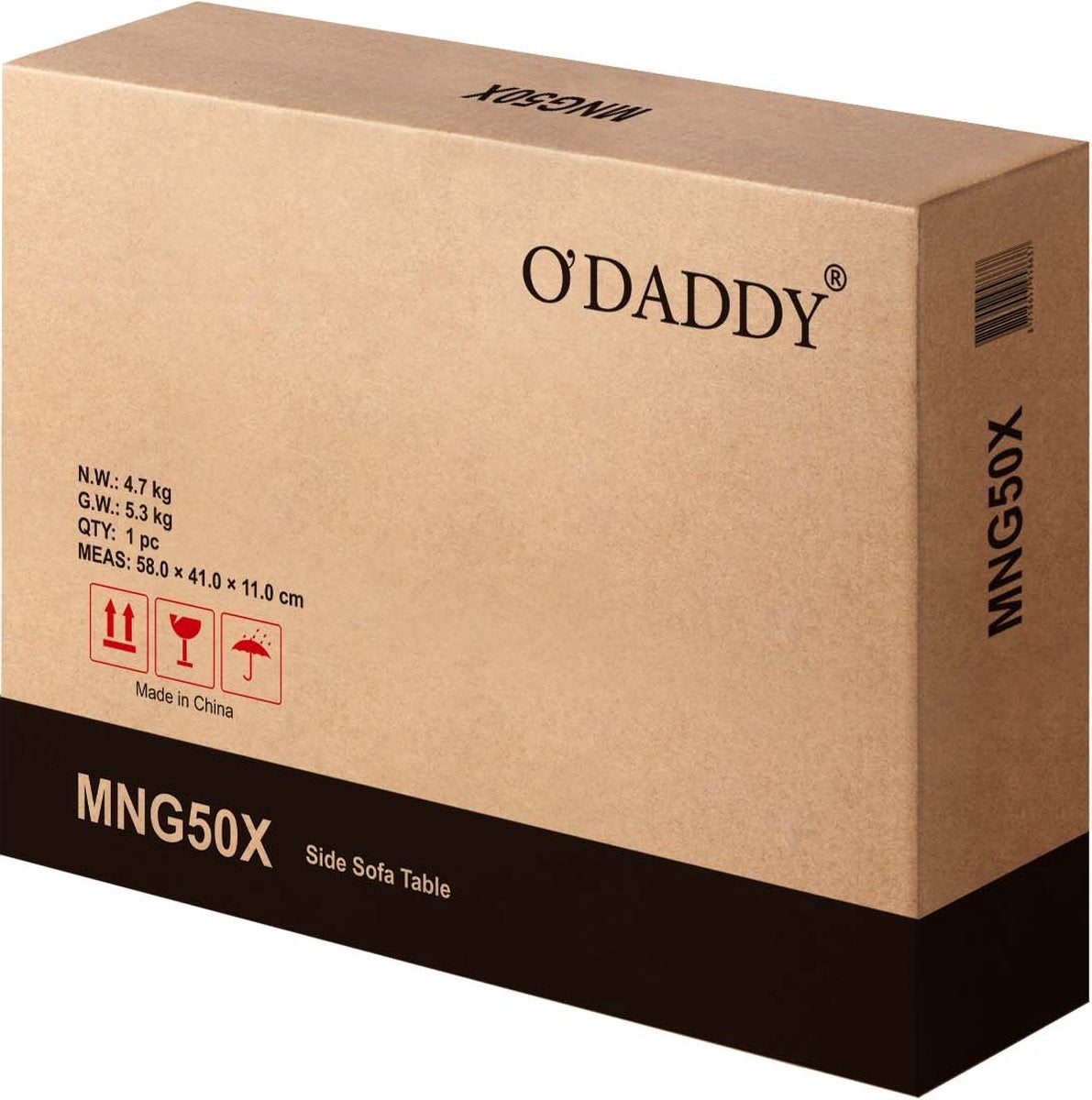 O'DADDY® Bijzettafel  - 50 x 35 x 55 cm - mangohout