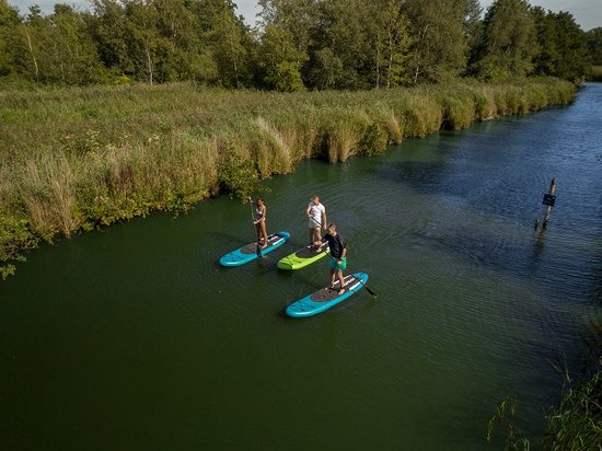VirtuFit Supboard Cruiser 305 - Blauw - Stand Up Paddle Board - Supboard Opblaasbaar - Voor beginners en gevorderden - Met kajak zitje, accessoires en draagtas - Anti-slip oppervlak - Verstelbare peddel - Max. 180 kg