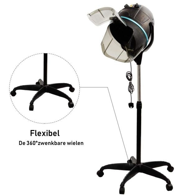 Coast Professionele Haardroger 3-in-1 - Verstelbaar 125/160 cm Hoogte - Zwart