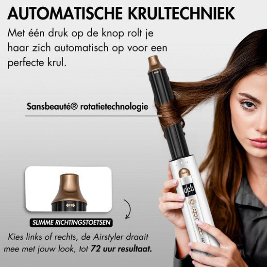 Sansbeauté® 9-in-1 Airstyler met Diffuser - Multistyler - Föhnborstel Kort Haar - Haarkruller - Haarstyler - Haardroger - Warmteborstel - Krulborstel - Krultang - Haarstijler - Stijlborstel - 5 in 1 Hairstyler
