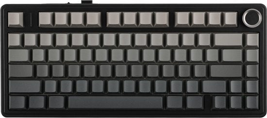 EPOMAKER x AULA F75 - Zwart/Grijs - Mechanisch Draadloos Toetsenbord - RGB - 75% - QWERTY - Gaming Toetsenbord - Reaper Switch
