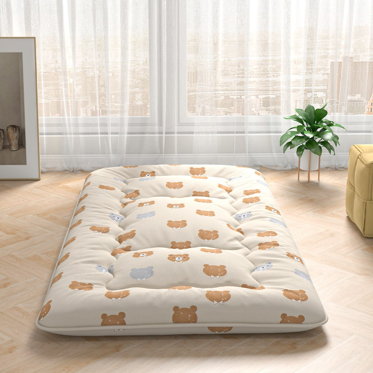 Coast Futon Matras met afneembare Hoes en Draagtas - 90 x 200 cm - Créme
