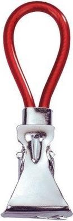 Wenko Ophangclips 5,3x1x1,7cm Staal met rubberen coating Rood