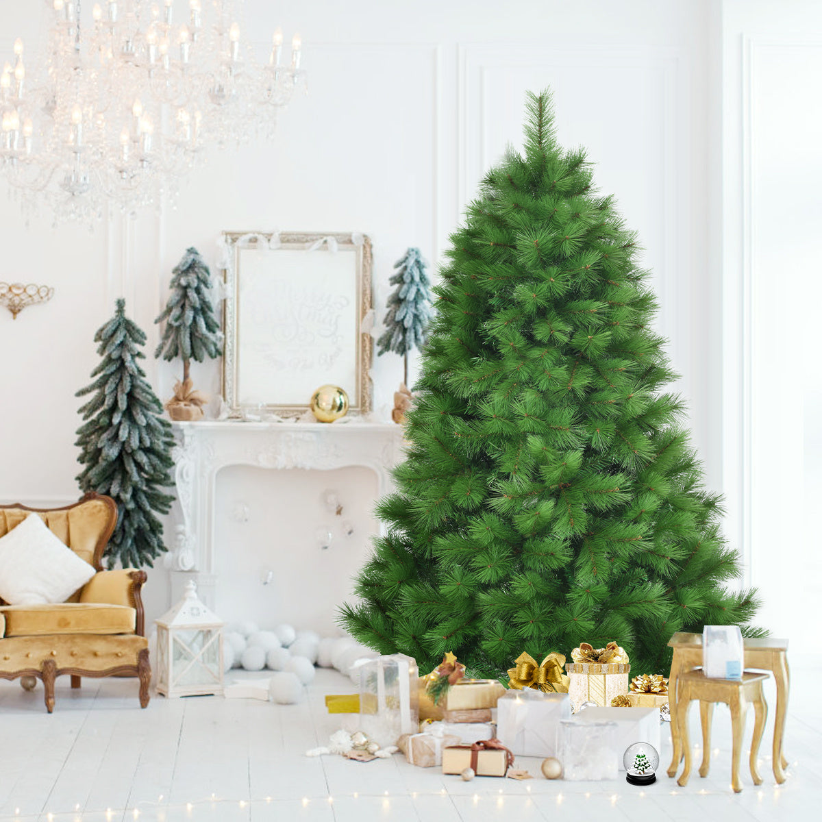 Coast Kunstkerstboom Groen – 112 x 180 cm – 586 Takpunten met Metalen Standaard