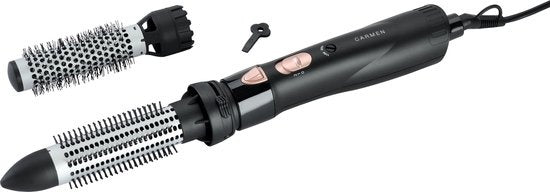 Carmen DC5250 - Föhnborstel -  550 watt - Intrekbare tanden - 2 opzetstukken - Dual voltage
