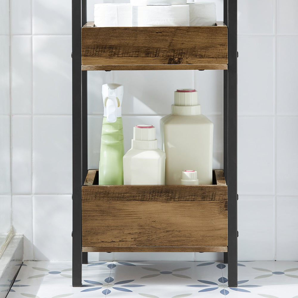 SoBuy FRG226-F Vintage Kastje - 3 Opbergvakken - 28x74x20cm - Bruin