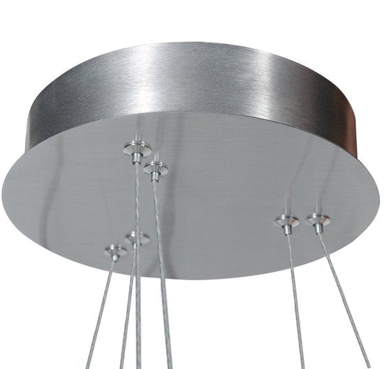 Hanglamp Ringlux 3514ST Staal 60cm Hoogteverstelbaar - Steinhauer Moderne Verlichting voor Binnen