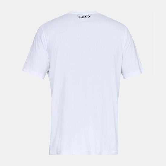 Under Armour UA M SPORTSTYLE LC SS-WHT Heren Sportshirt - Wit - Zwart