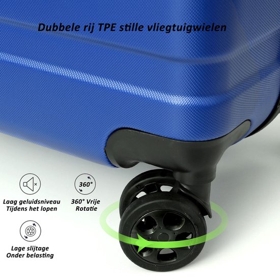 TAN.TOMI Handbagage Koffer 41L – Harde ABS Schaal – 4 Wielen – Cijferslot