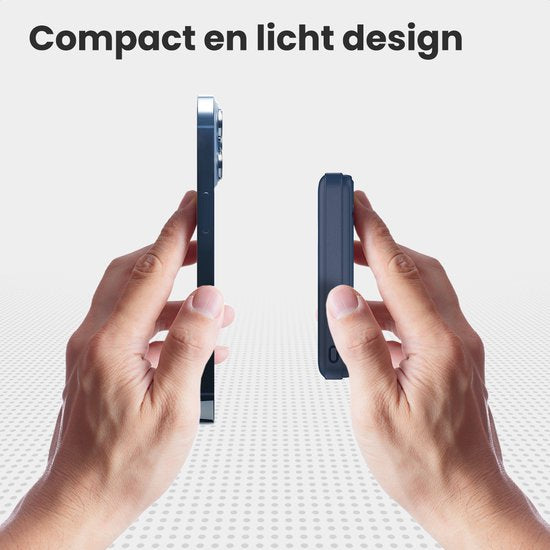 Auronic Powerbank - 10000 mAh - Geschikt voor iPhone 12/13/14/15 en MagSafe - 22.5W - Draadloos opladen - Blauw