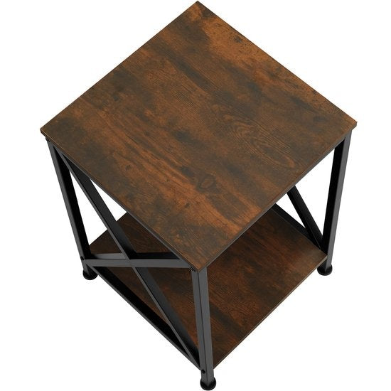 tectake® - Bijzettafel Carlton industrial dark - 404358
