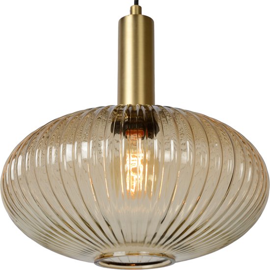Lucide MALOTO - Hanglamp - Ø 30 cm - 1xE27 - Amber