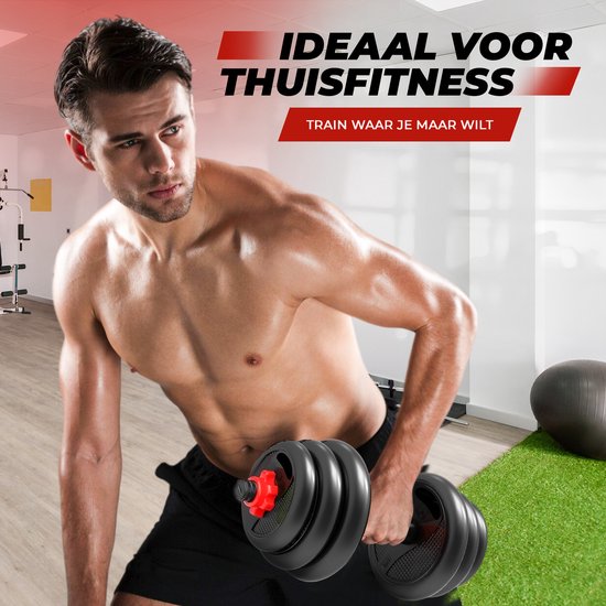 Fitby Dumbells 20 KG - Dumbbells - Gewichten Set - Verstelbare Dumbells - Halterset - Dumbell Set - Kettlebell