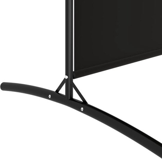 vidaXL - Kamerscherm - met - 2 - panelen - 175x180 - cm - stof - zwart