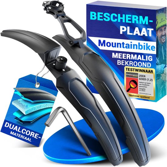 Nextcover Spatbordset - MTB - Voor & Achter - 24-29 Inch - Zwart