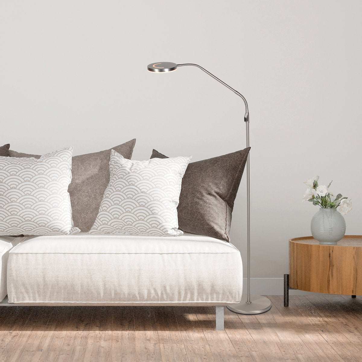 Steinhauer Exclusive - vloerlamp - Soleil2 - staal - kunststof metaal - design lamp - LED - 4389ST